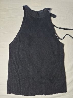 FP Beach Free PeopleRibbed Knit Halter/TankTop - Black Medium